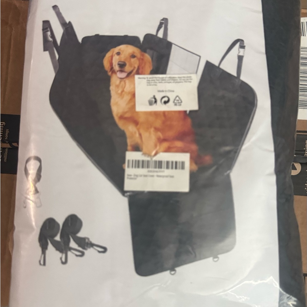 Black Dog Car Seat Cover
